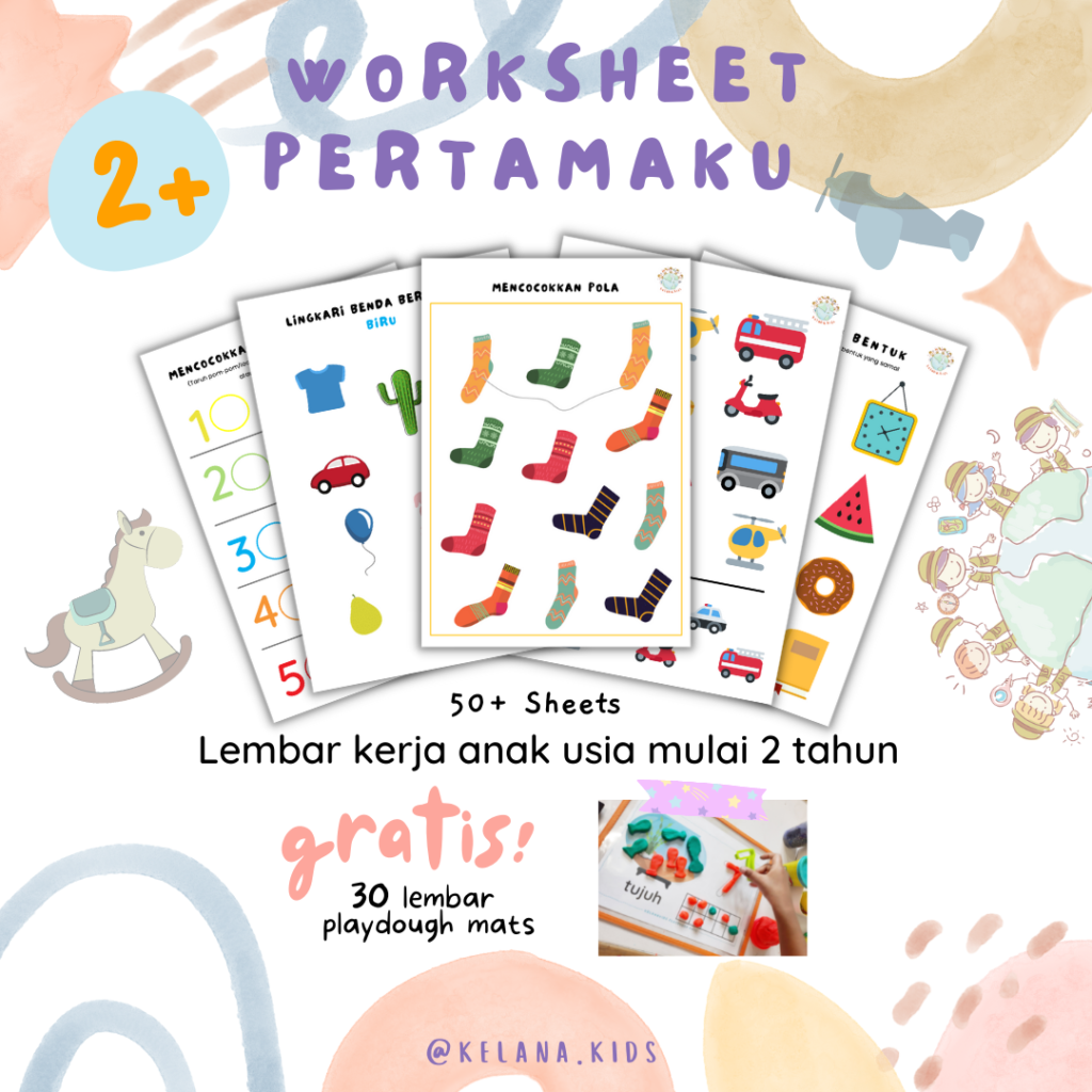 [ Seri Toddler Worksheet ] Worksheet Pertamaku Mulai Usia 2 Tahun